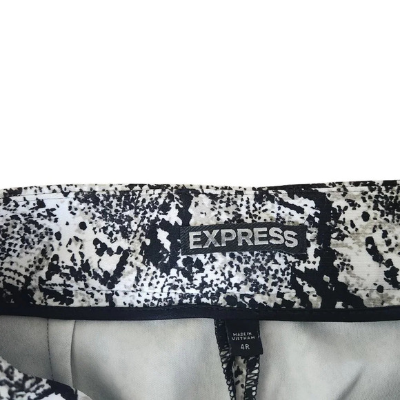Express High Waist Pants Ponte Snakeskin Size 4 - Picture 6 of 6